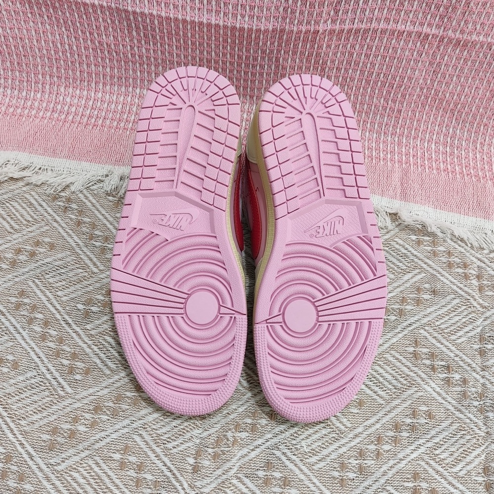 Travis Scott Pink and White Women's Low-Top Sneakers - Picture 5 of 7